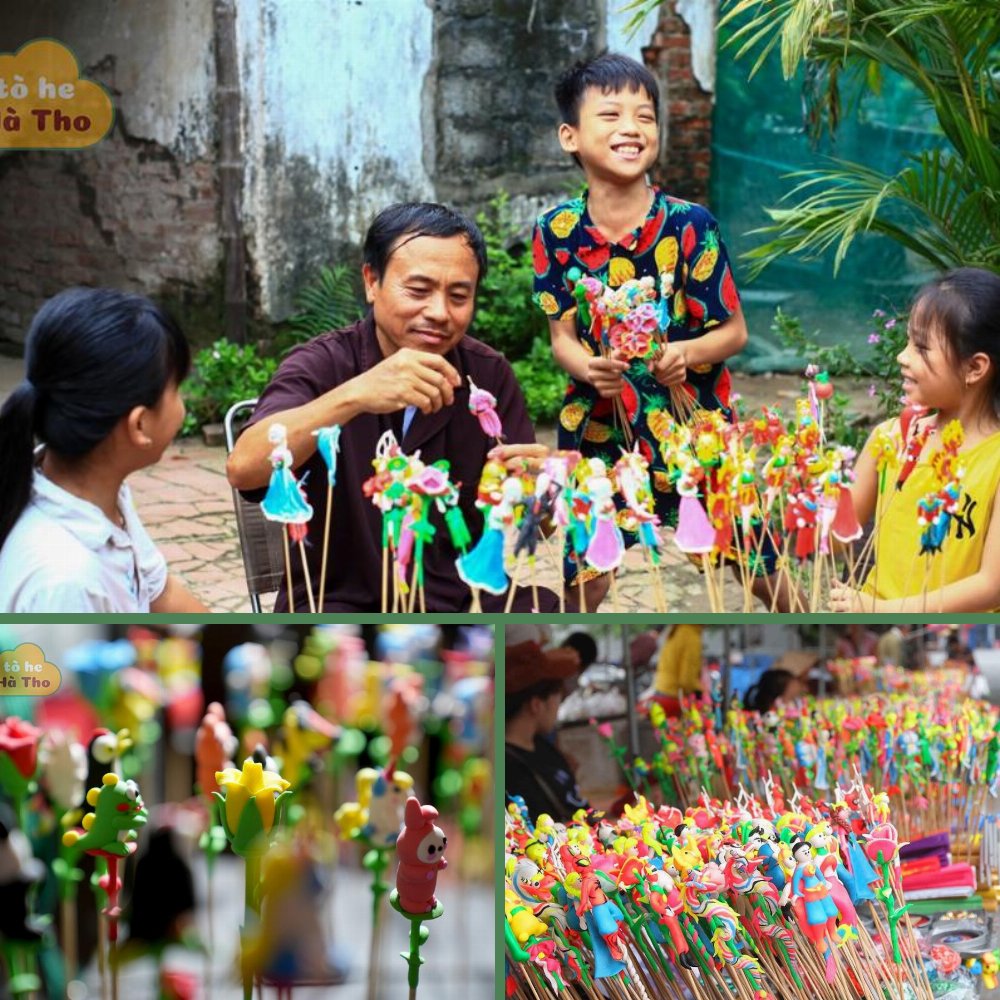 Nghệ nhân làm tò he nghệ thuật tại Lễ ra mắt sản phẩm mới công ty Lương Hồng