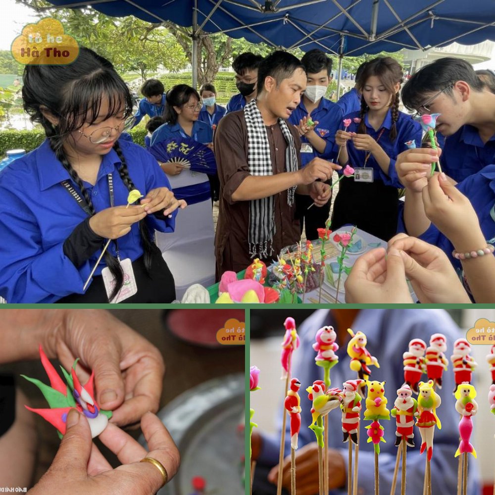 Nghệ nhân nặn tò he ở Team building công ty Kafipun ở Pucovet Vũng Tàu Villa